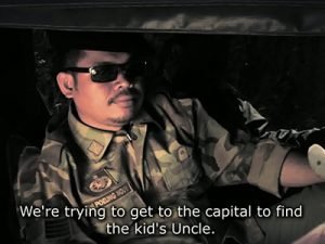 An officer from the US supported Cambodian Republic army, appearing in FREEDOM DEAL, by writer-director Jason Rosette